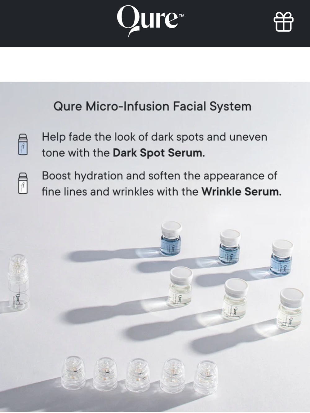 Qure Micro-Infusion Facial System (For Wrinkles) - 6 months supply